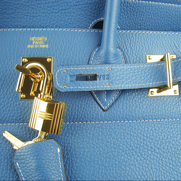 Cheap Hermes Birkin 42cm Replica Togo Leather Bag Blue 62642